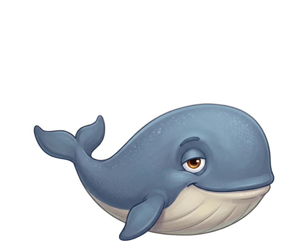 Malu, ein ruhiger blauer Wal.